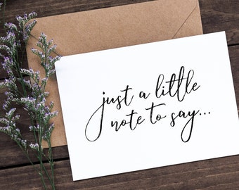 Pregnancy Announcement Card | Just a Little Note to Say a Baby is on the Way!