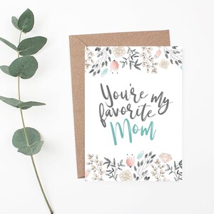 Printable Funny Mom Birthday Card, Happy Birthday Mother, You're My ...
