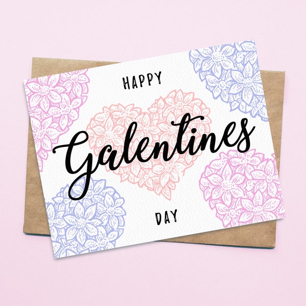 Galentines Day Card or Card Set | Valentines Day Card | Happy Galentine's Day Gift | for friends | for coworkers