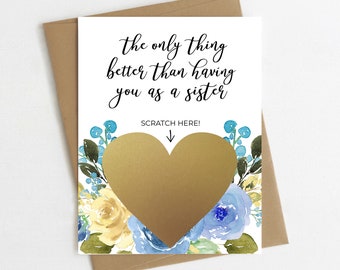 SCRATCH OFF Pregnancy Card for Sister | Baby Announcement Card | You're Going To Be An Aunt