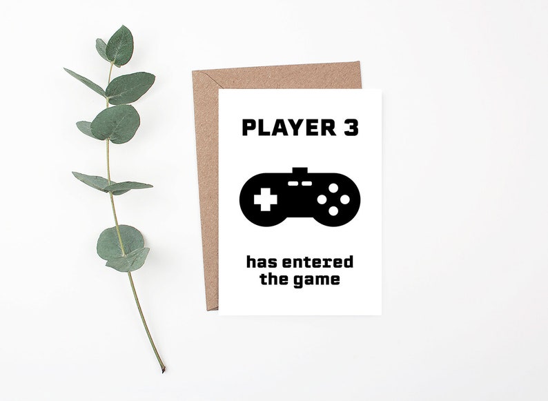 Gamer Pregnancy Announcement Card for Husband Player 3 has | Etsy