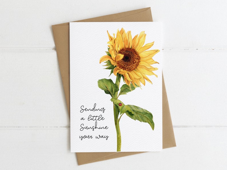 Sending Sunshine  Thinking Of You Card  Get Well Soon Card  image 1