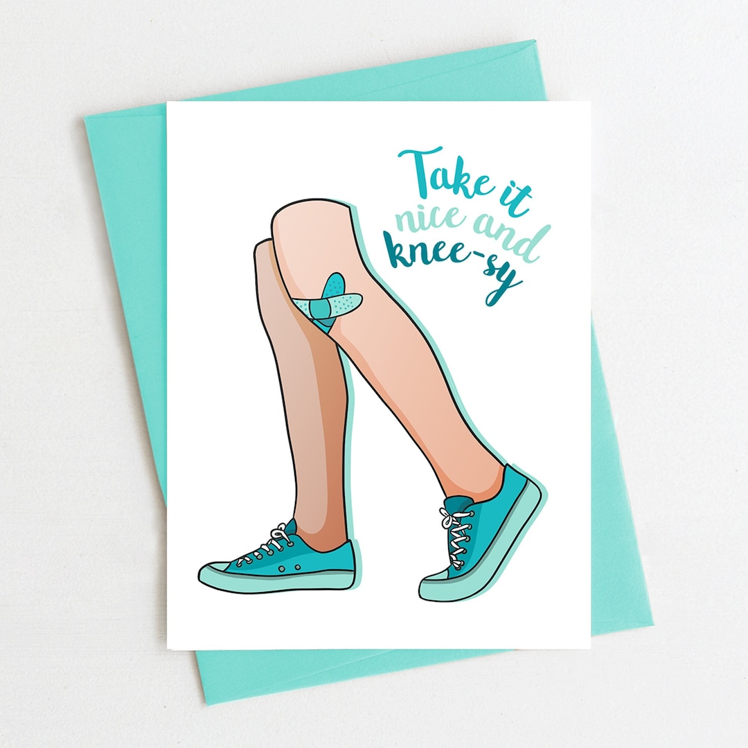 Knee Surgery Card Knee Replacement Card Take It Nice and Kneesy Get