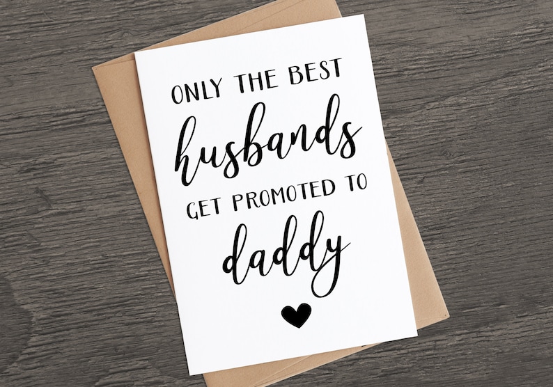 Pregnancy Announcement Card for Husband Only the Best Etsy