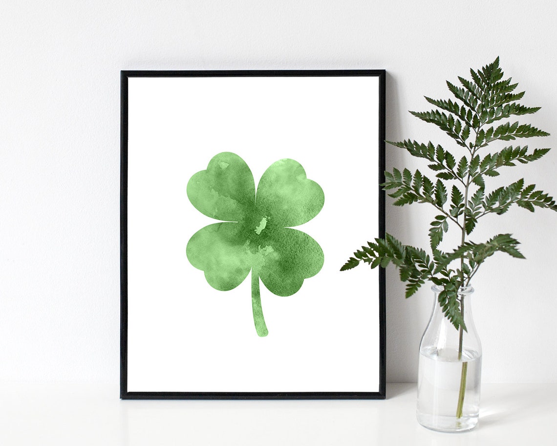 11x14 Four Leaf Clover Printable Wall Art Set Spring Decor - Etsy