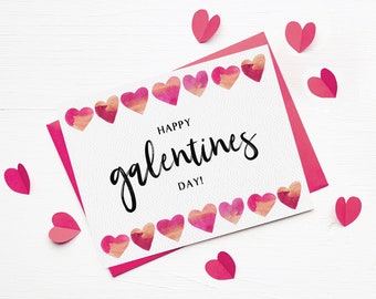 Galentines Day Card Set, Recycled Greeting Cards, Valentines Day Card Pack, gift for friends
