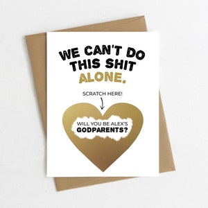 SCRATCH OFF Godparents card | Personalized Godfather Card | Godmother Card
