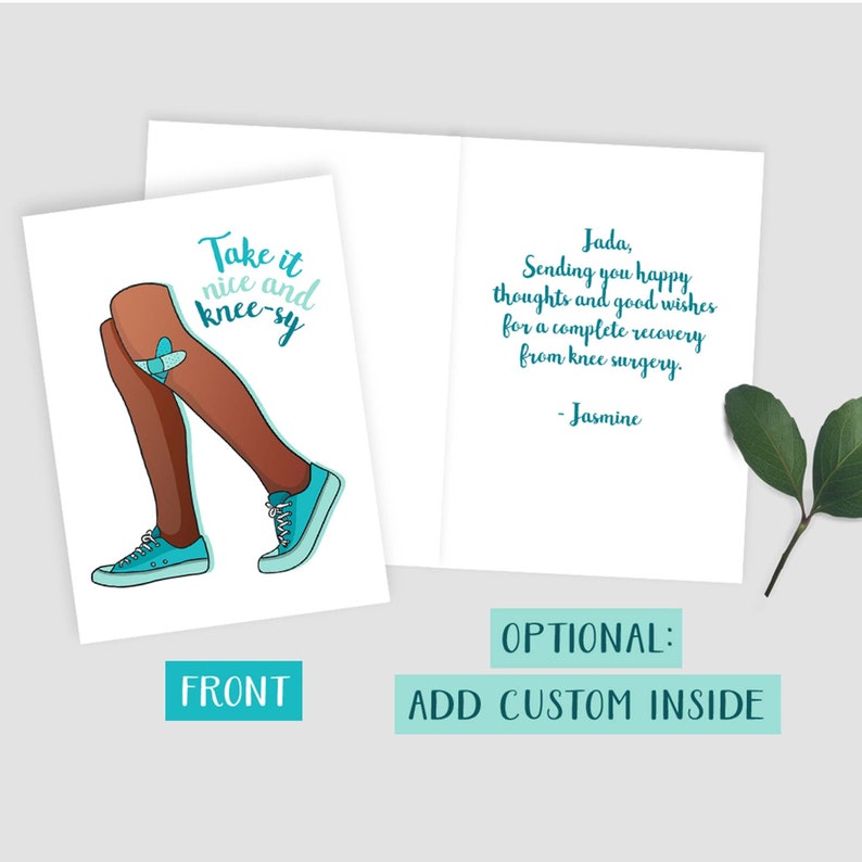 Knee Surgery Card Knee Replacement Card Knee Surgery Etsy
