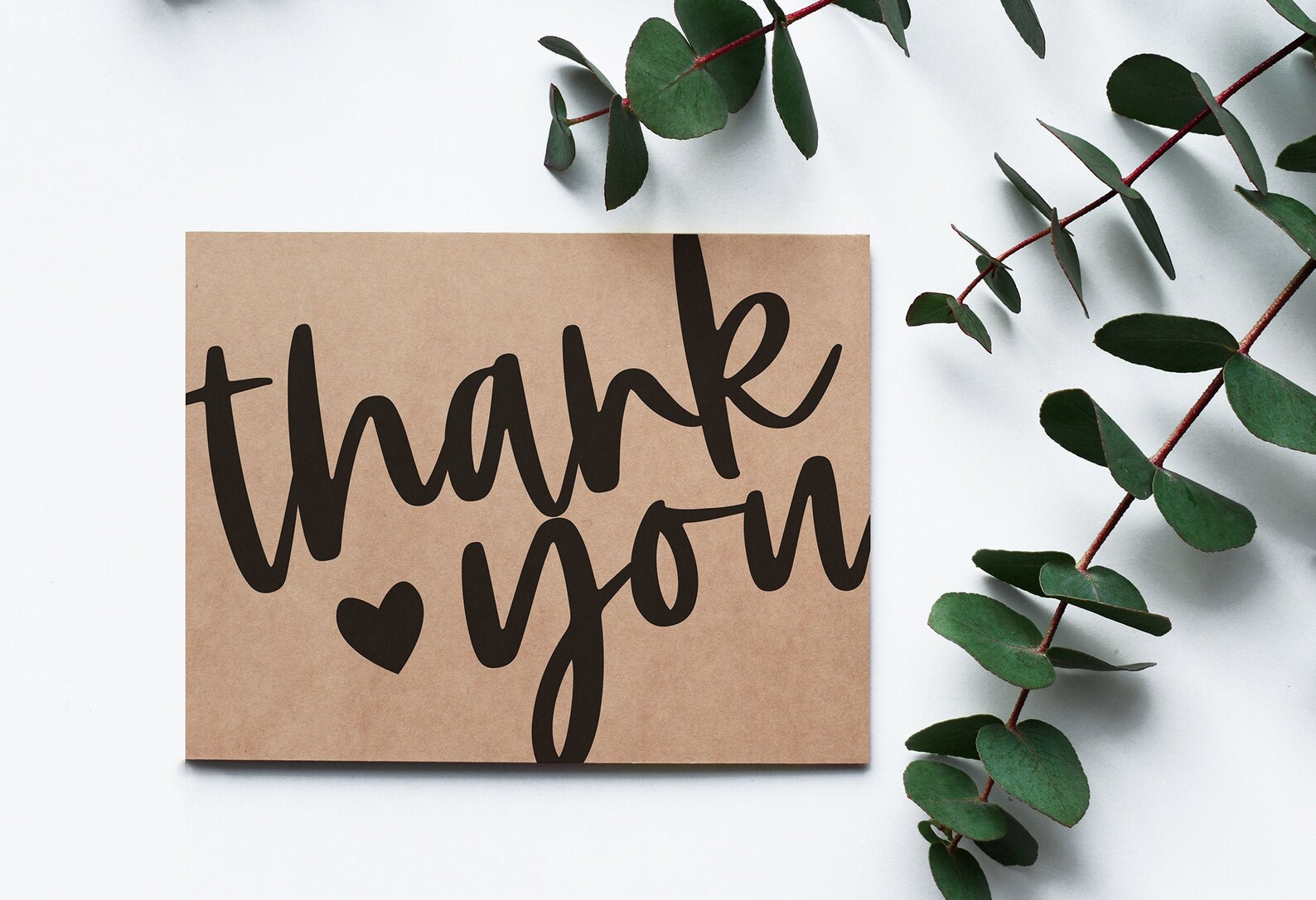 Thank You Card or Card Set Recycled Kraft Thank You Card Etsy