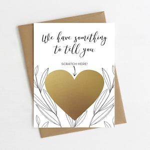 SCRATCH OFF Pregnancy Card | We Have Something to Tell You | Custom Baby Announcement Card | We&#39;re Pregnant,