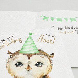Happy Birthday Card | Owl Birthday Card | Cute Birthday Greeting Card ...