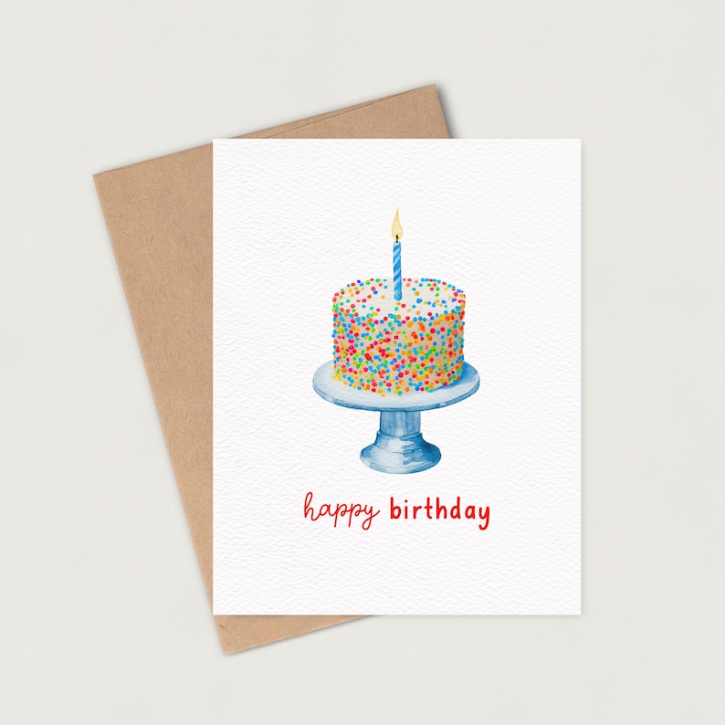 Birthday Card Pack | Cake Cards | Happy Birthday Card Set | Blank Inside image 5
