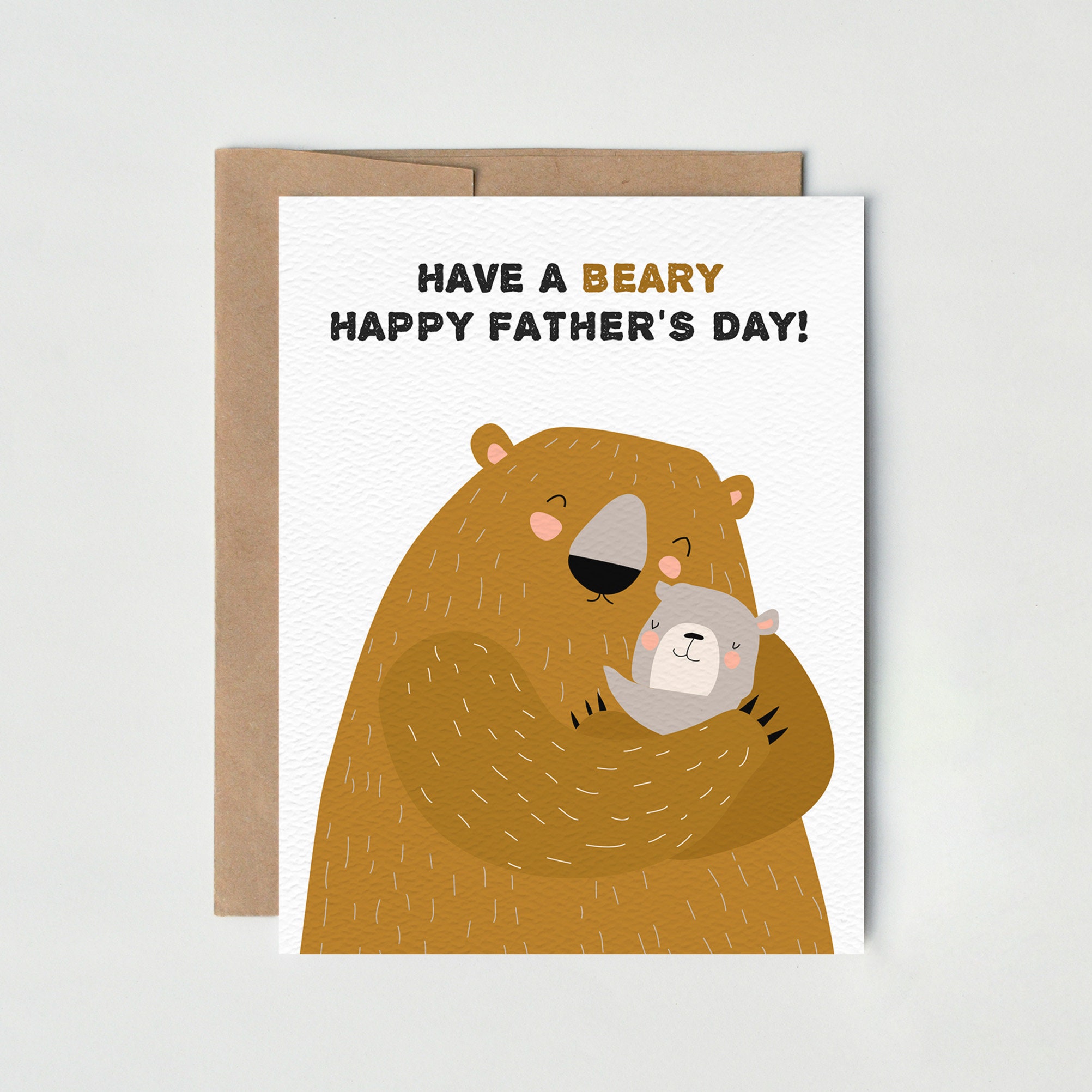 Happy Father’s Day Card Papa Bear Have a Beary Happy - Etsy