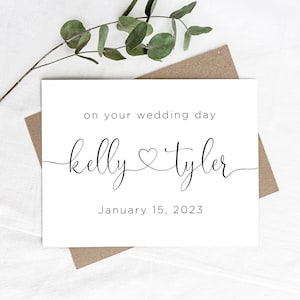 Personalized Wedding Card | Custom Congratulations Wedding Card | Newly Married Couple Greeting Card | Happy Anniversary Card for Couple