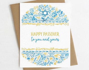 Happy Passover to You and Yours Greeting Card | Pesach | Jewish Holiday | Blank Inside