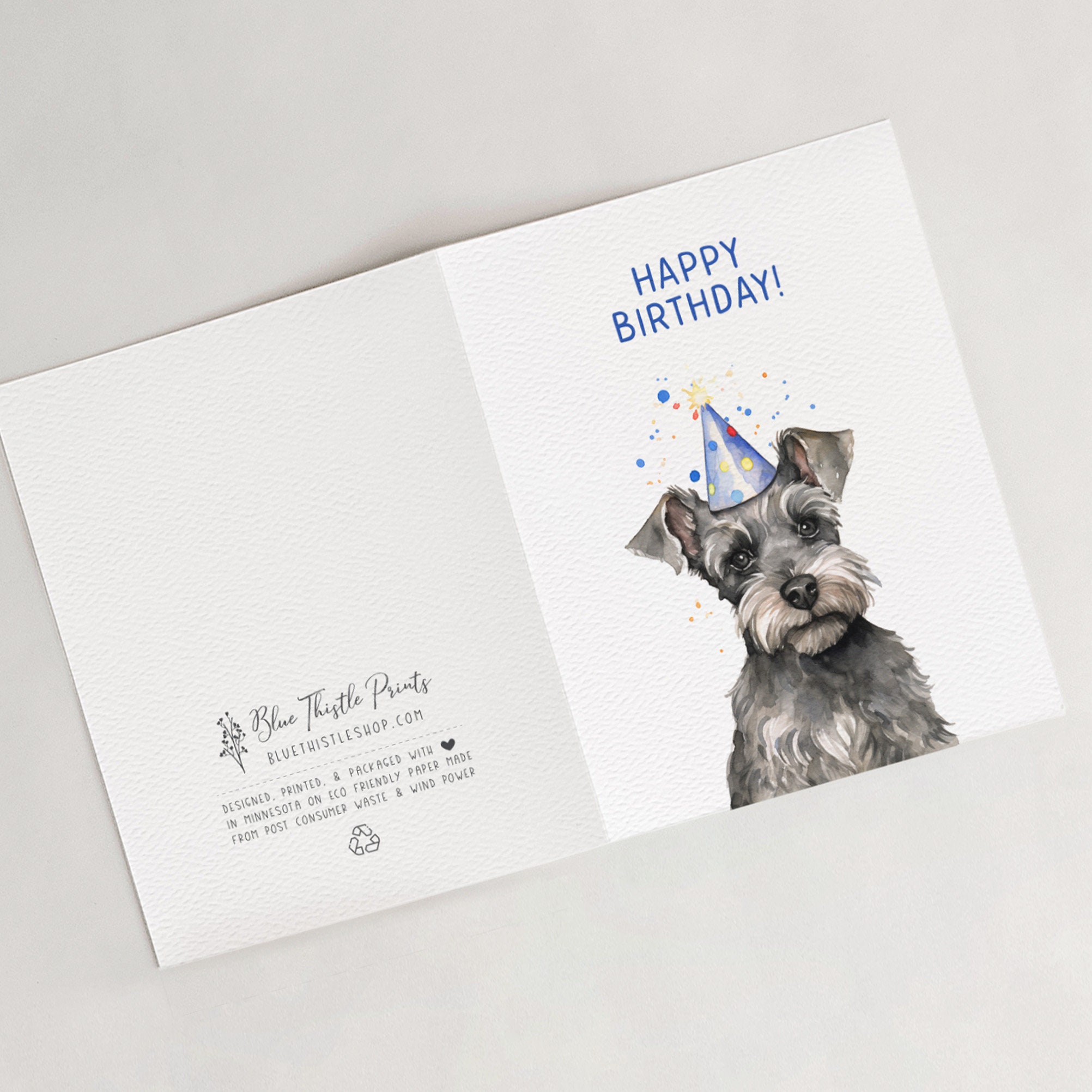 3dRose Schnauzer Grußkarten – 12 Stück, 15,2 X 15,2 Cm, Mit Umschlägen