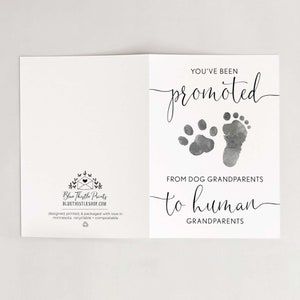 Dog Grandparents Pregnancy Announcement Card to Parents Promoted to Grandparents New Baby Card image 4