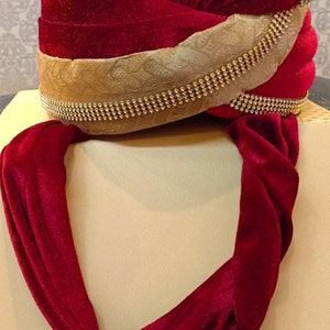 Royal Rajasthani indian pagdi ,safa, turban hat for wedding parties , function , with ethnic looks , difrent colours and good quality.