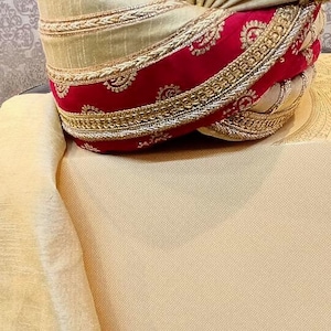 Safa for wedding, parties and other occation Royal look , great style , new combination with athenic wear ,comfortable# turban , #pagdi