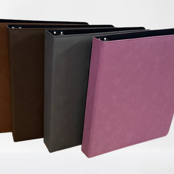 3 Ring Binder, for personal, Business, School, on a Leatherette Binder