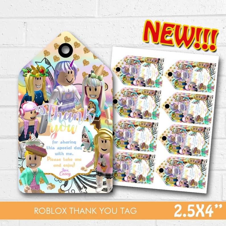 Girl Roblox Invitation Pink Roblox Birthday Party Roblox Party Printables Roblox Invite Roblox Party Roblox Video Game Roblox Tag - 