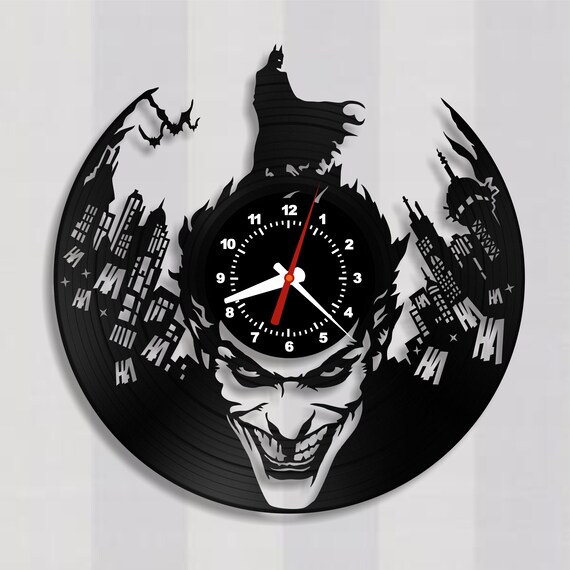 Joker Wall Clock Joker Wall Art Joker and harley quinn Etsy