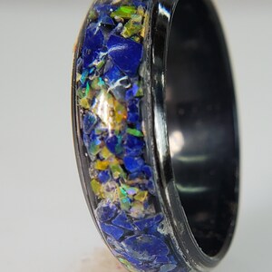 Lapis Lazuli &quot;Flower&quot; Ring Wedding Ring Wedding Band Promise Ring Proposal Ring Engagement Ring Engagement Band Ring for Her Ring for Him