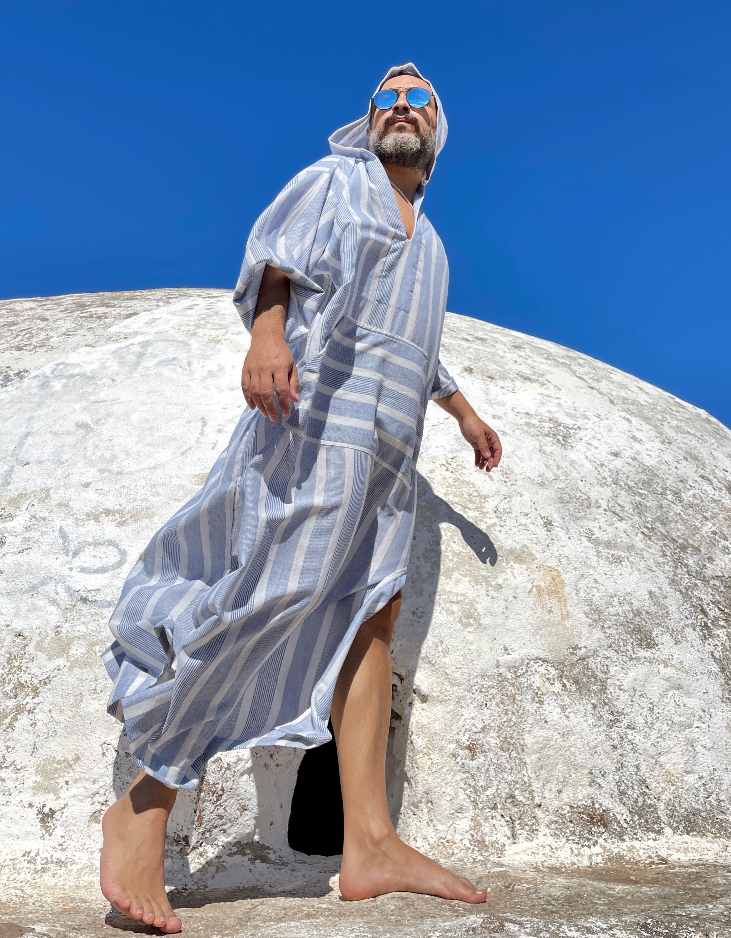 Mens kaftan cotton linen caftan for men / greek kaftan / robes for men