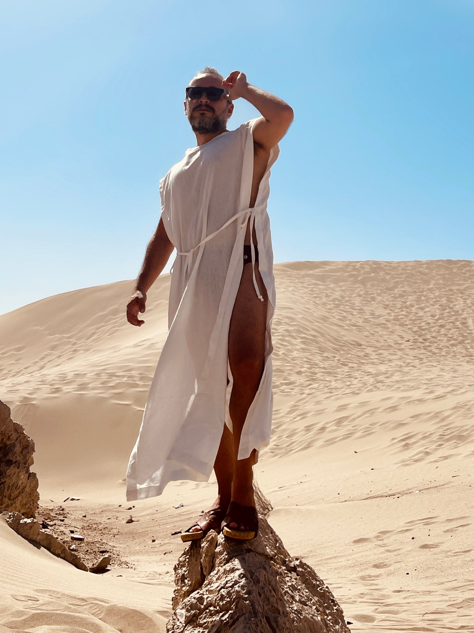 Mens Linen Cotton Caftan Sexy Caftan for Men Kaftan Tunic Etsy