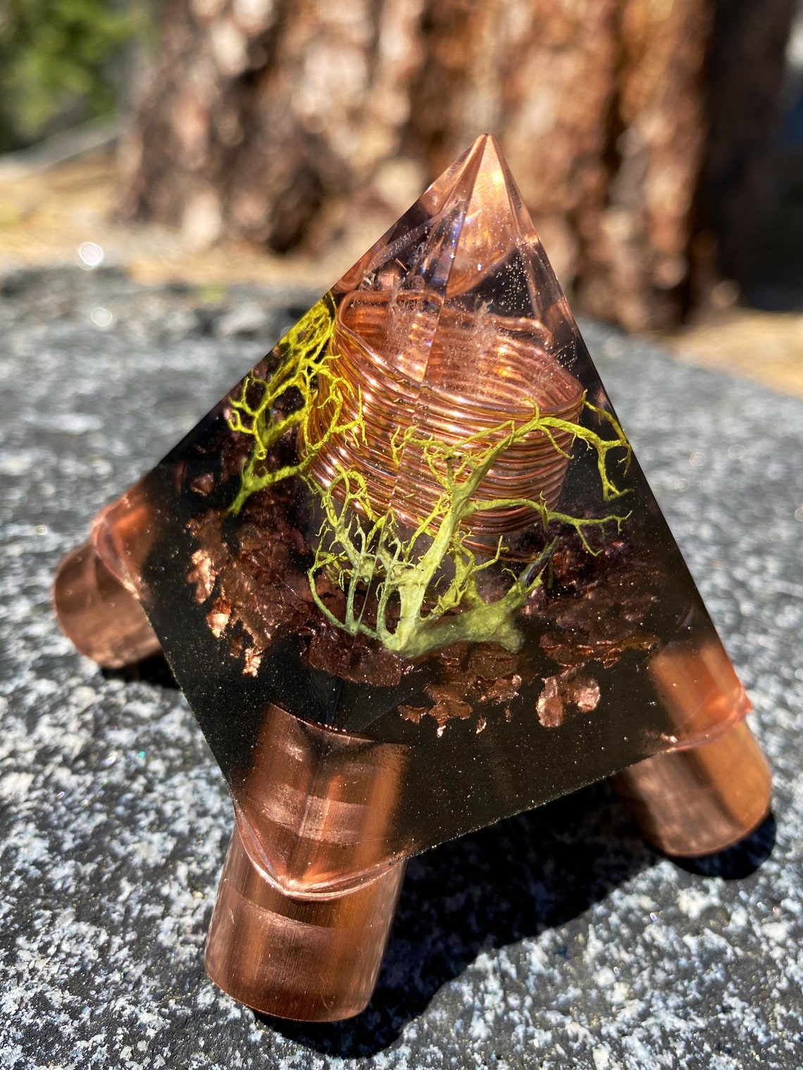 Orgone Energy Pyramid Orgonite Quartz Crystal EMF Protection Etsy