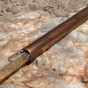 Quartz Crystal Energy Wand Copper Wand Quartz Crystal Healing Energy Tool