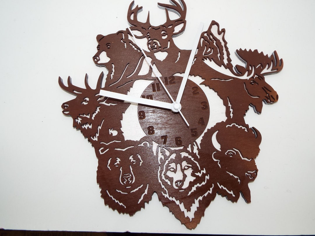Beast Clock 12 Inch Round for Den Has a Quartz Clock Movement - Etsy