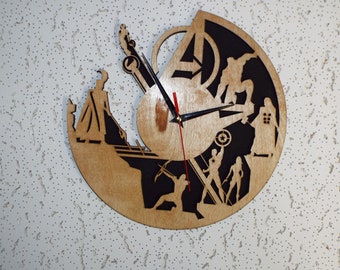 Avengers wood wall clock 12 inch and choice of colors