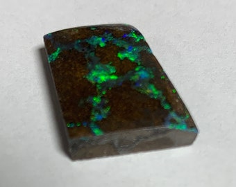 Pink Green and Blue Opal. A Polar Bear Picture Stone 46.35 Carat Natural Polished Solid Boulder Opal From Quilpie Queensland Australia