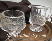Waterford Sugar and Creamer, Lismore Pattern.