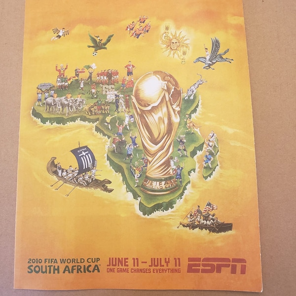 2010 ESPN FIFA World Cup South Africa TV pamphlet program schedule ephemera