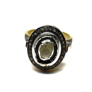 Polki Ring, Polki Diamant Ring, 925 Sterling Silber, Viktorianischen Ring, Hochzeit Schmuck, Mutter Ring, Geschenk, Hübscher Ring, Geschenk Für Sie