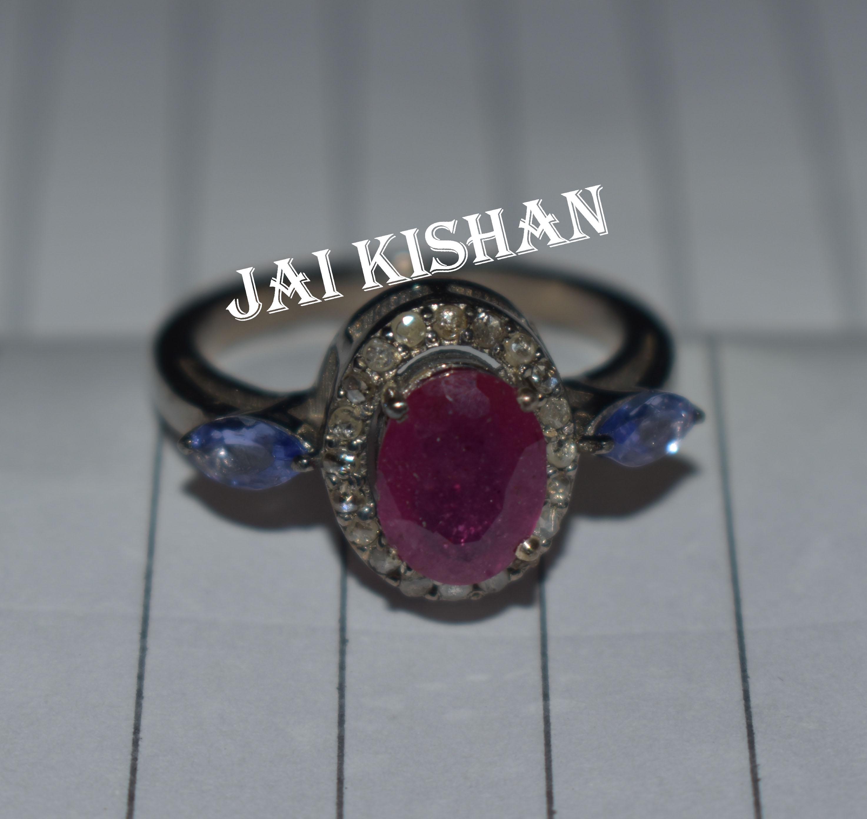 Ruby Tanzanite Ring - Etsy