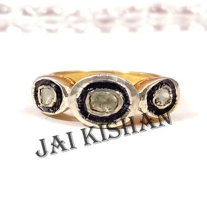 Polki Diamant Ring, Rose Cut Polki Diamant Ring, Polki Ring, 925 Sterling Silber, Frauen Ring, Indischer Schmuck, Party Ring, viktorianischer Schmuck