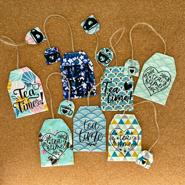 Tea bag fabric bookmark