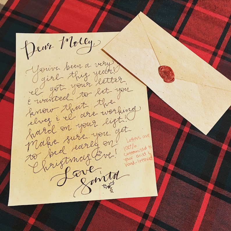 Custom Handwritten Letter from Santa | Etsy