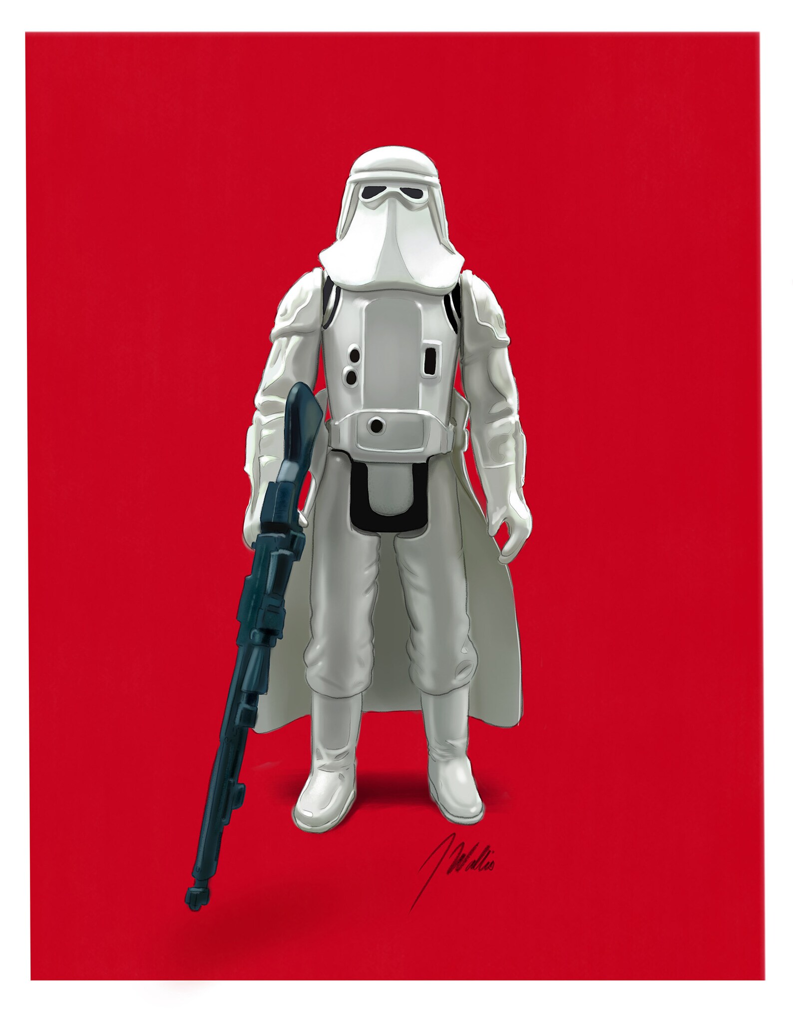 Snowtrooper Vintage Kenner Star Wars Action Figure Art Print | Etsy