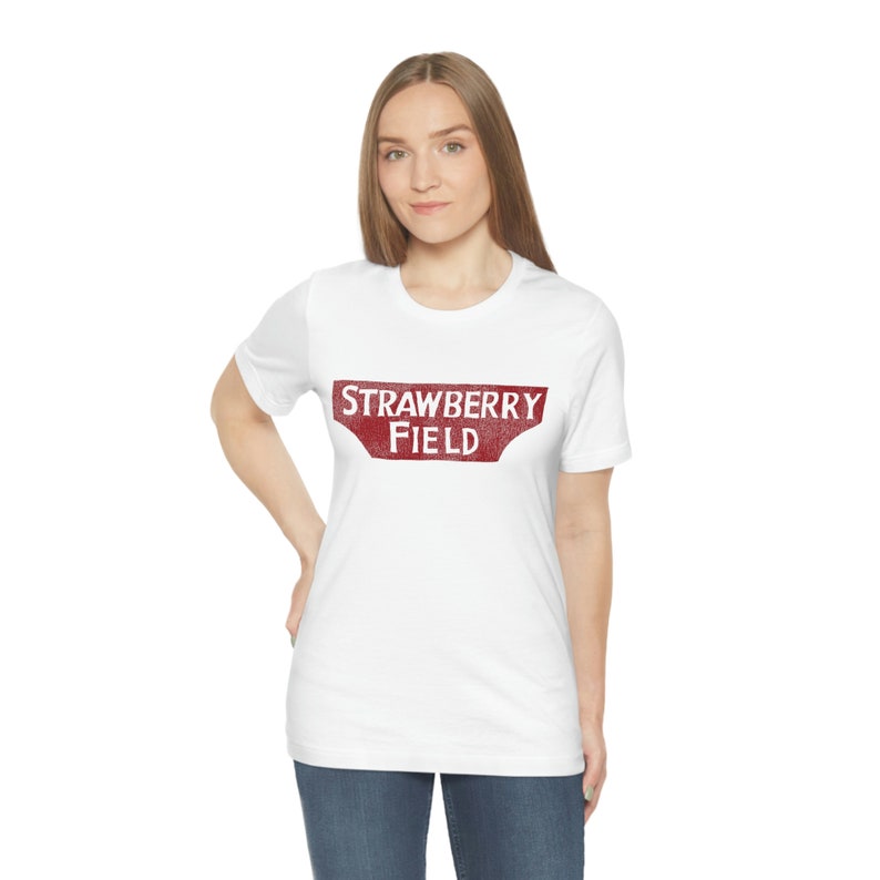 Strawberry Fields Beatles T Shirt John Lennon Strawberry Field Tee Liverpool T-Shirt Gift for Beatles Fan image 4