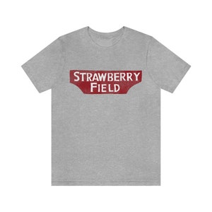 Strawberry Fields Beatles T Shirt John Lennon Strawberry Field Tee Liverpool T-Shirt Gift for Beatles Fan image 7