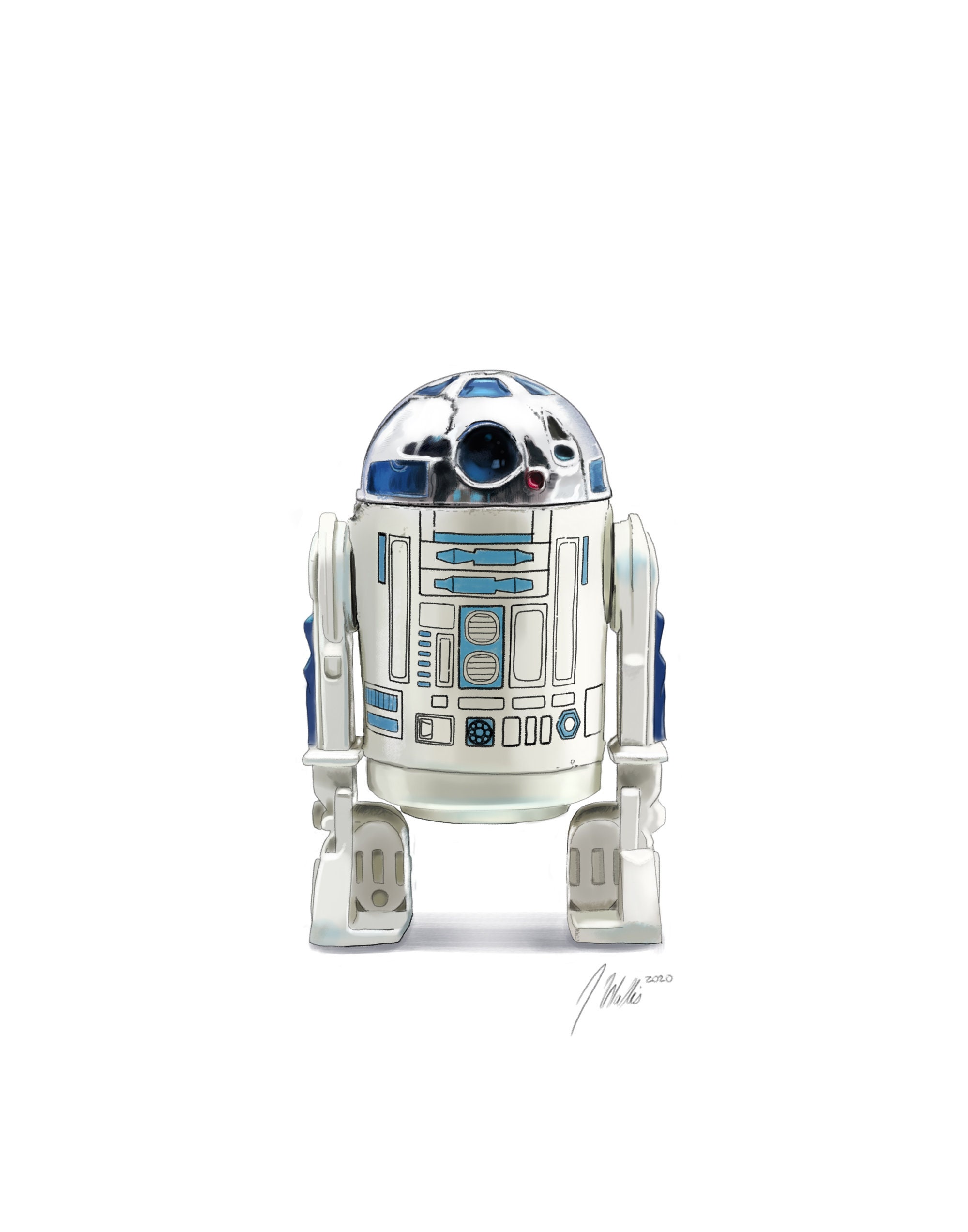 R2-D2 Star Wars Vintage Kenner Art 