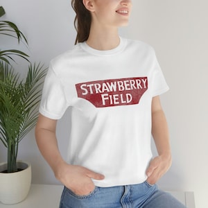 Strawberry Fields Beatles T Shirt John Lennon Strawberry Field Tee Liverpool T-Shirt Gift for Beatles Fan image 6
