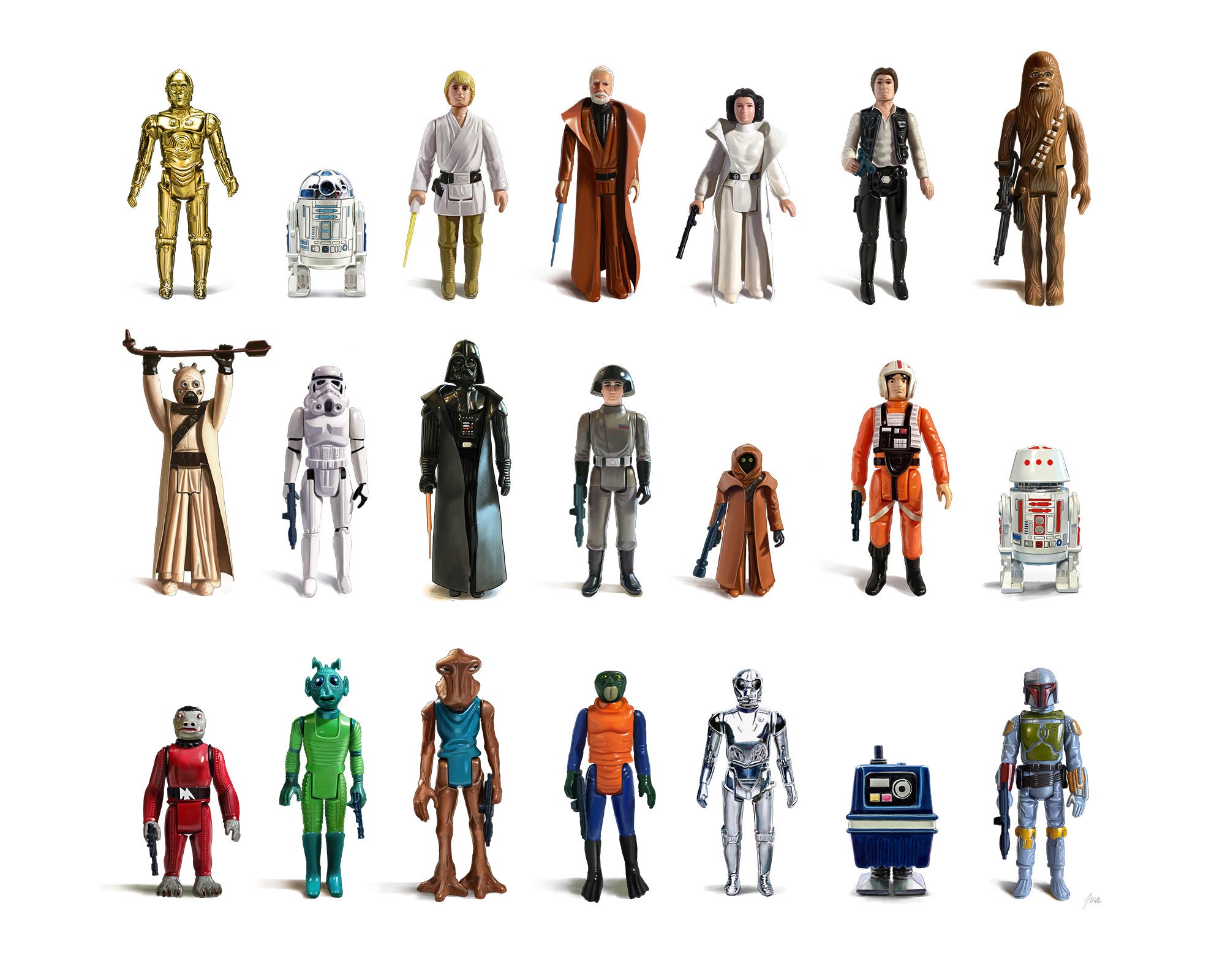 21 Star Wars Figures Art 