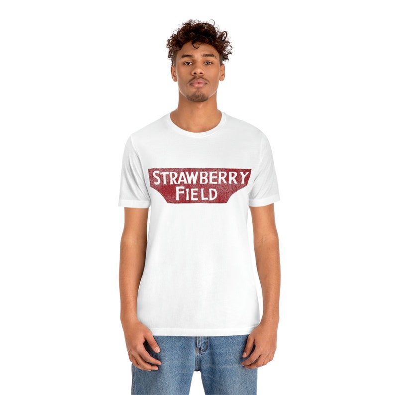 Strawberry Fields Beatles T Shirt John Lennon Strawberry Field Tee Liverpool T-Shirt Gift for Beatles Fan image 3