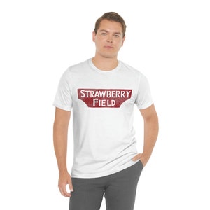 Strawberry Fields Beatles T Shirt John Lennon Strawberry Field Tee Liverpool T-Shirt Gift for Beatles Fan image 5