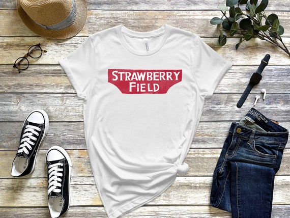 Strawberry Fields Beatles T Shirt John Lennon Strawberry Field Tee Liverpool T-Shirt Gift for Beatles Fan
